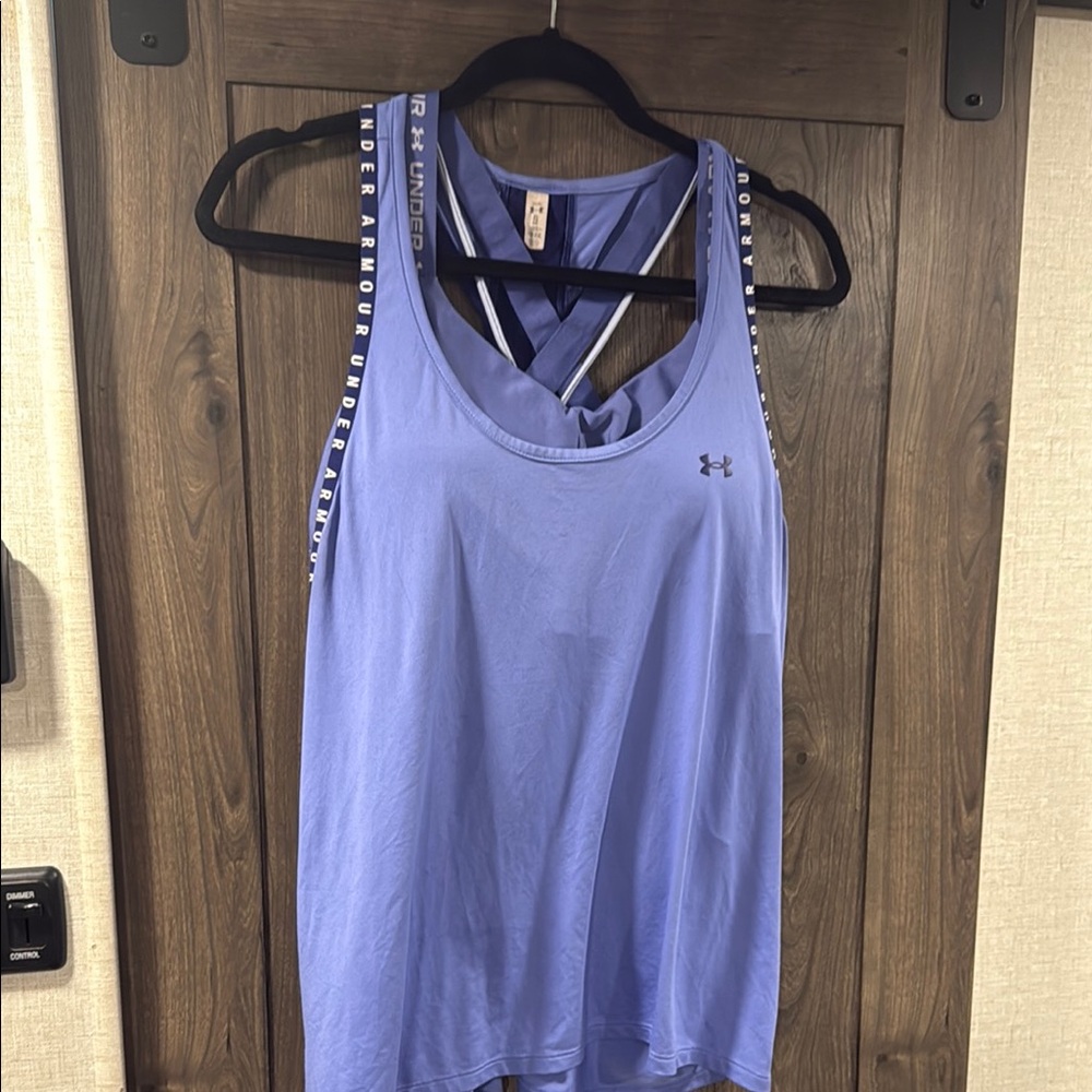 Under Armour Purple Sleeveless Tank Top and Matching Sports Bra